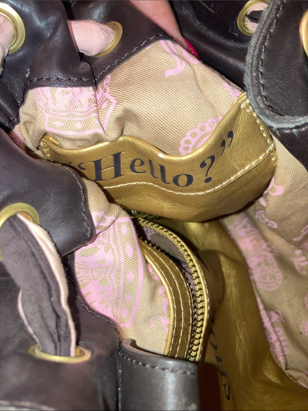 Vintage Juicy Couture Pink Suede Scottie Dog bag missingchain - Picture 16 of 17